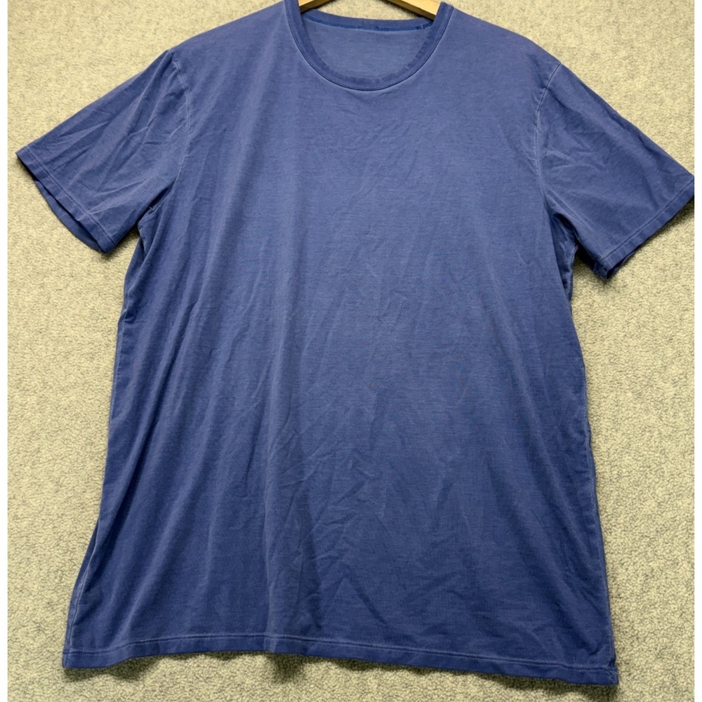 Lululemon Men's Fundamental T-Shirt Blue Short Sleeve Athletic Casual XL